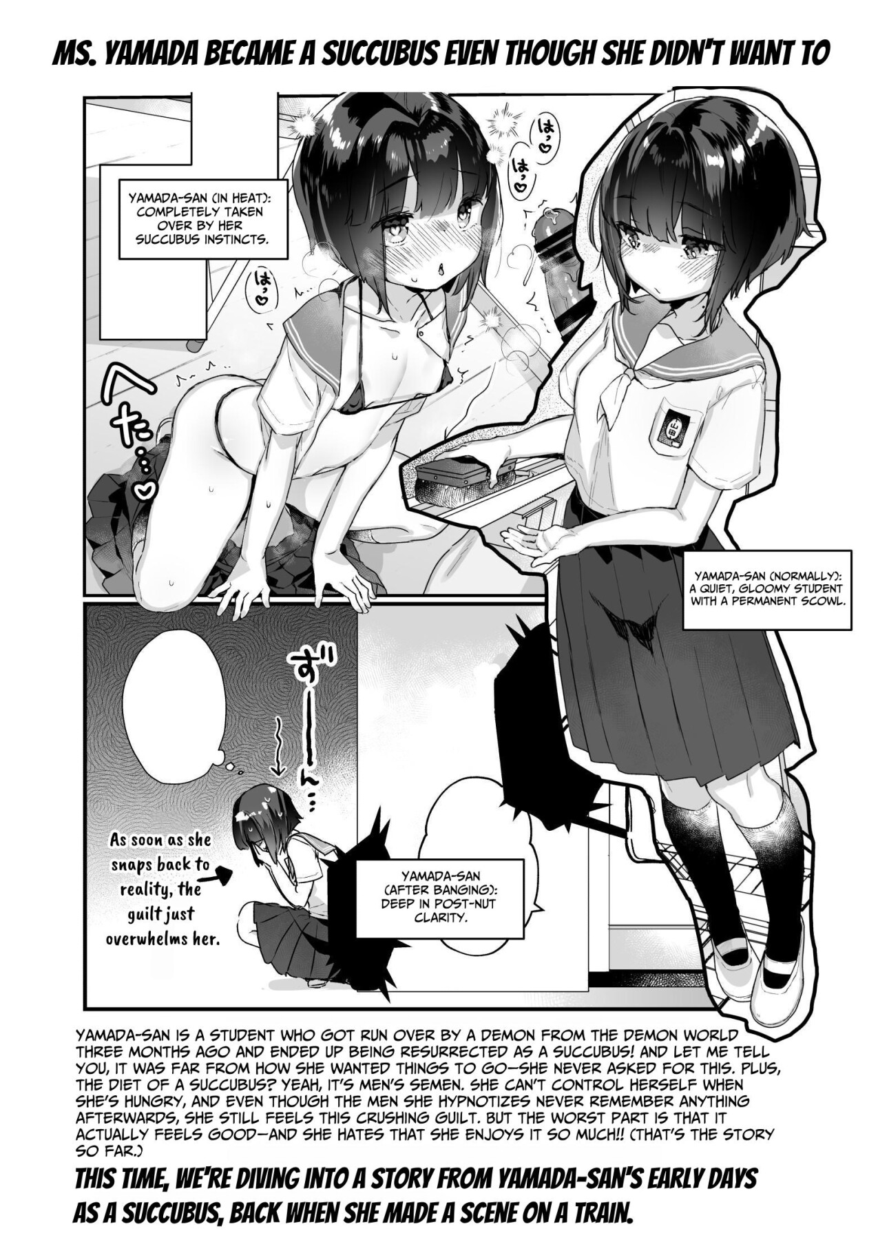 Hentai Manga Comic-Ms. Yamada Became A Succubus Even Though She Didn't Want To ~Train Orgy~-Read-2
